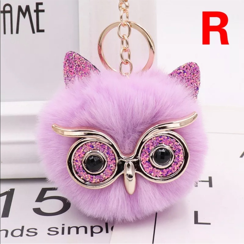 Owl keychain purse charm